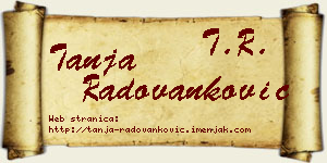 Tanja Radovanković vizit kartica